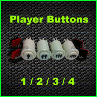 PLAYER 1, 2, 3 & 4 BUTTONS (White)