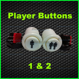 PLAYER 1 & 2 BUTTONS (White)