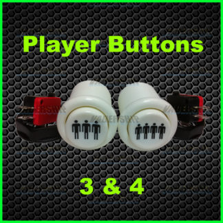 PLAYER 3 & 4 BUTTONS (White)