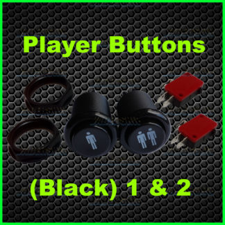 PLAYER 1 & 2 BUTTONS (Black)