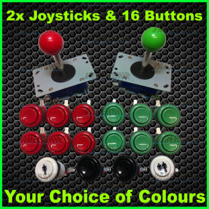 2x JOYSTICKS & 16x BUTTONS pack