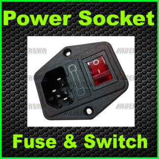 Power Socket with Fuse & Switch