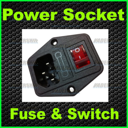Power Socket with Fuse & Switch