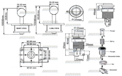 2x JOYSTICKS & 16x BUTTONS & 2x Xin-mo "Single Player" USB Encoder - Image 4