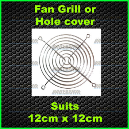 Chrome Grill / Hole cover (Suits 12x12cm Fan)