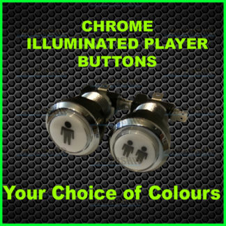 CHROME LED - ILLUMINATED PLAYER 1 & 2 BUTTONS