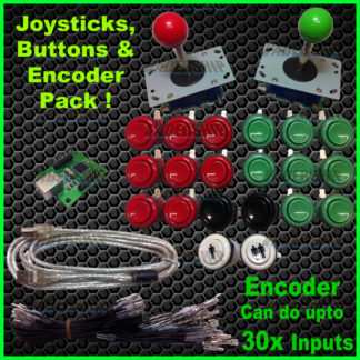 2x JOYSTICKS & 20x BUTTONS & Xin-mo USB Encoder