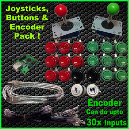 2x JOYSTICKS & 20x BUTTONS & Xin-mo USB Encoder