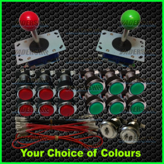 2x JOYSTICKS & 14x Illuminated Chrome BUTTONS