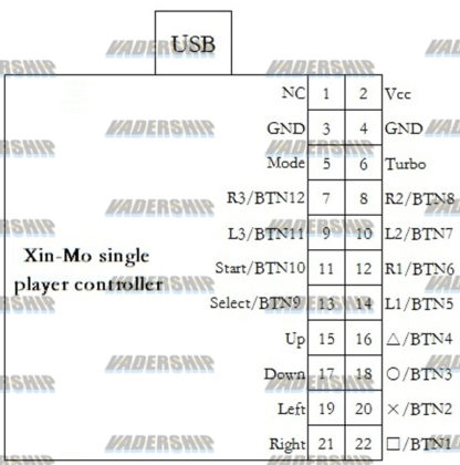 USB to XIN-MO Arcade 1 players - 16inputs - Image 2